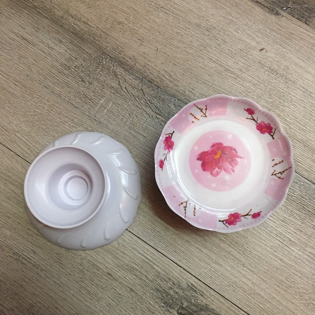 Dĩa trái cây mica Hoa Mẫu đơn15cm, 17cm