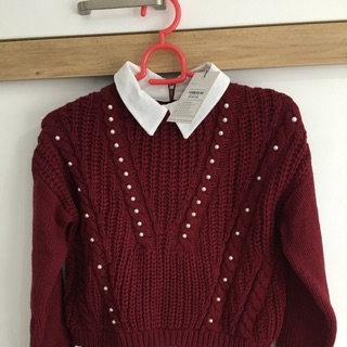 Áo len phối sơ mi Adore dress