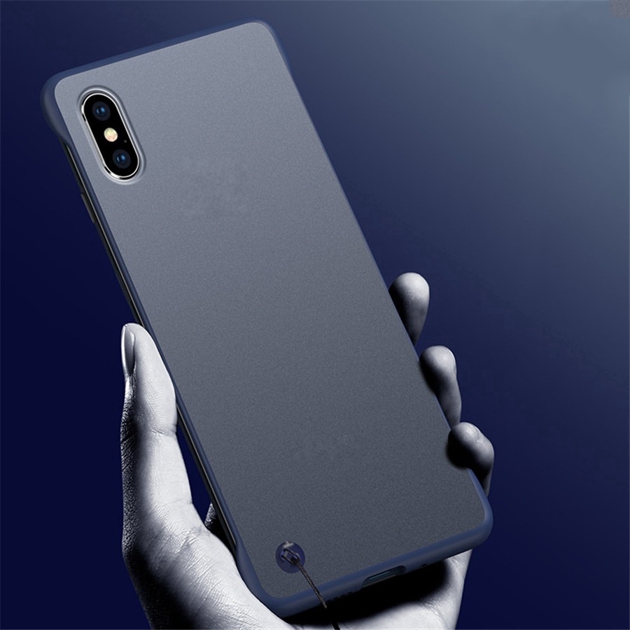 Ốp điện thoại trong suốt siêu mỏng không viền cho 7 8 Plus XS Max