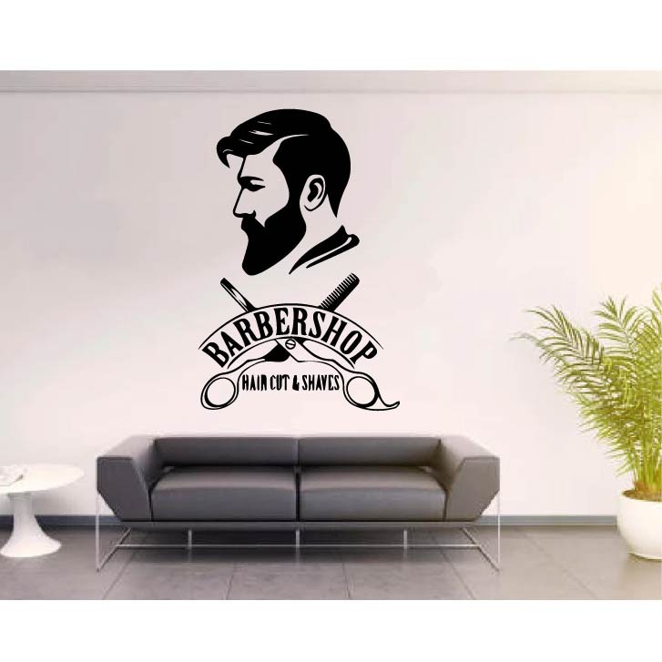 Decal Trang trí Barber, Salon cắt tóc thu hút khách hàng, tăng doanh thu P3