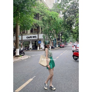 Áo len kẻ Hàn Quốc