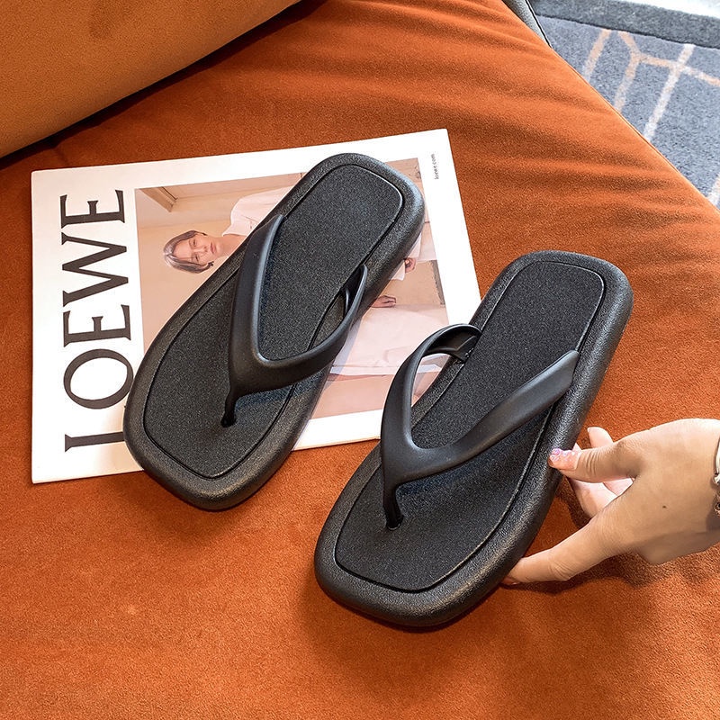 Dép sandal đế bằng thiết kế đơn giản phong cách Hàn Quốc hợp thời trang