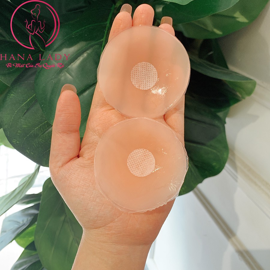 Miếng dán ngực silicon thông hơi cao cấp, Dán ti tàng hình siêu dính tiện dụng DT05