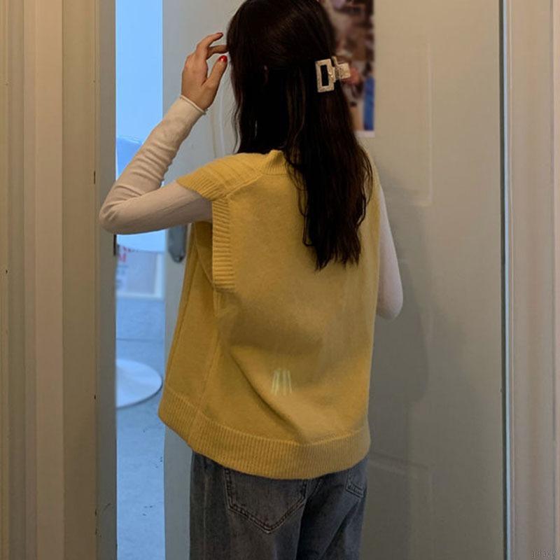 Áo len sát nách màu trơn trẻ trung phong cách cổ điển thời trang Hàn Quốc | BigBuy360 - bigbuy360.vn