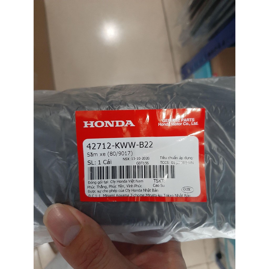 Săm sau săm trước wave 110 rsx 100 110 future 125 xe máy honda chính hãng Honda thông số 80/90 -17 và (70/9017)