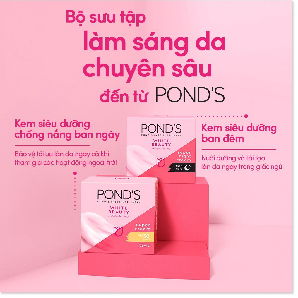 [Mã chiết khấu giảm giá sỉ mỹ phẩm chính hãng] Kem dưỡng da trắng hồng rạng rỡ Pond's White Beauty ban ngày 50g