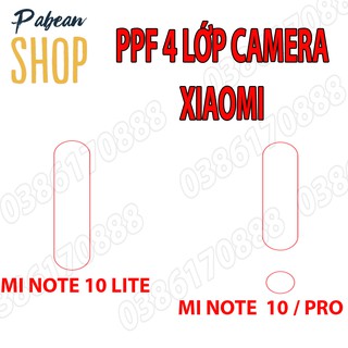 Dán camera ppf 4 lớp chống va đập cho xiaomi mi note 10 / note 10 pro / note 10 lite