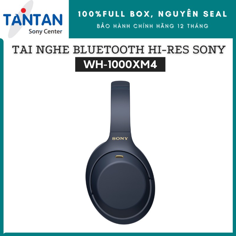 Tai Nghe Sony BLUETOOTH HI-RES CHỐNG ỒN Sony WH-1000XM4 Xanh NaVy | Dsee Extreme - Speak to Chat - Pin: 38h