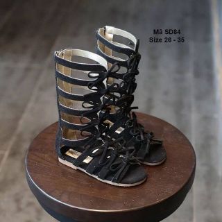 Giày chién binh màu đen cho bé gái