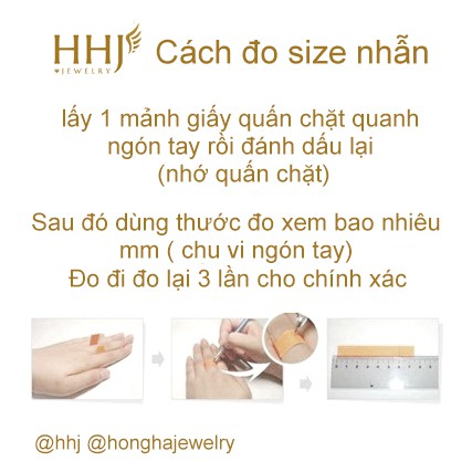 Nhẫn lá nguyệt quế đính đá - HHJ - Bạc S95