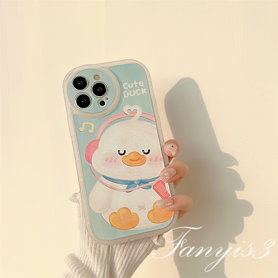 Ốp Điện Thoại Mềm Trong Suốt In Hình Vịt Hoạt Hình Cho iphone 15 14 13 12 11 pro max x xr xs max 8 7 6 6s plus se 2020