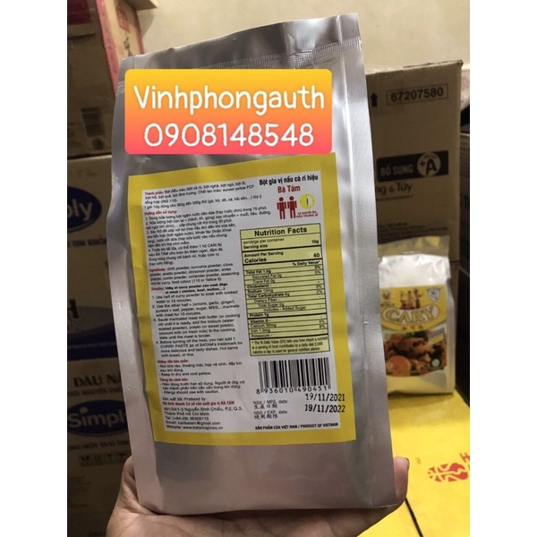 Bột cà ri Bà Tám 500gr