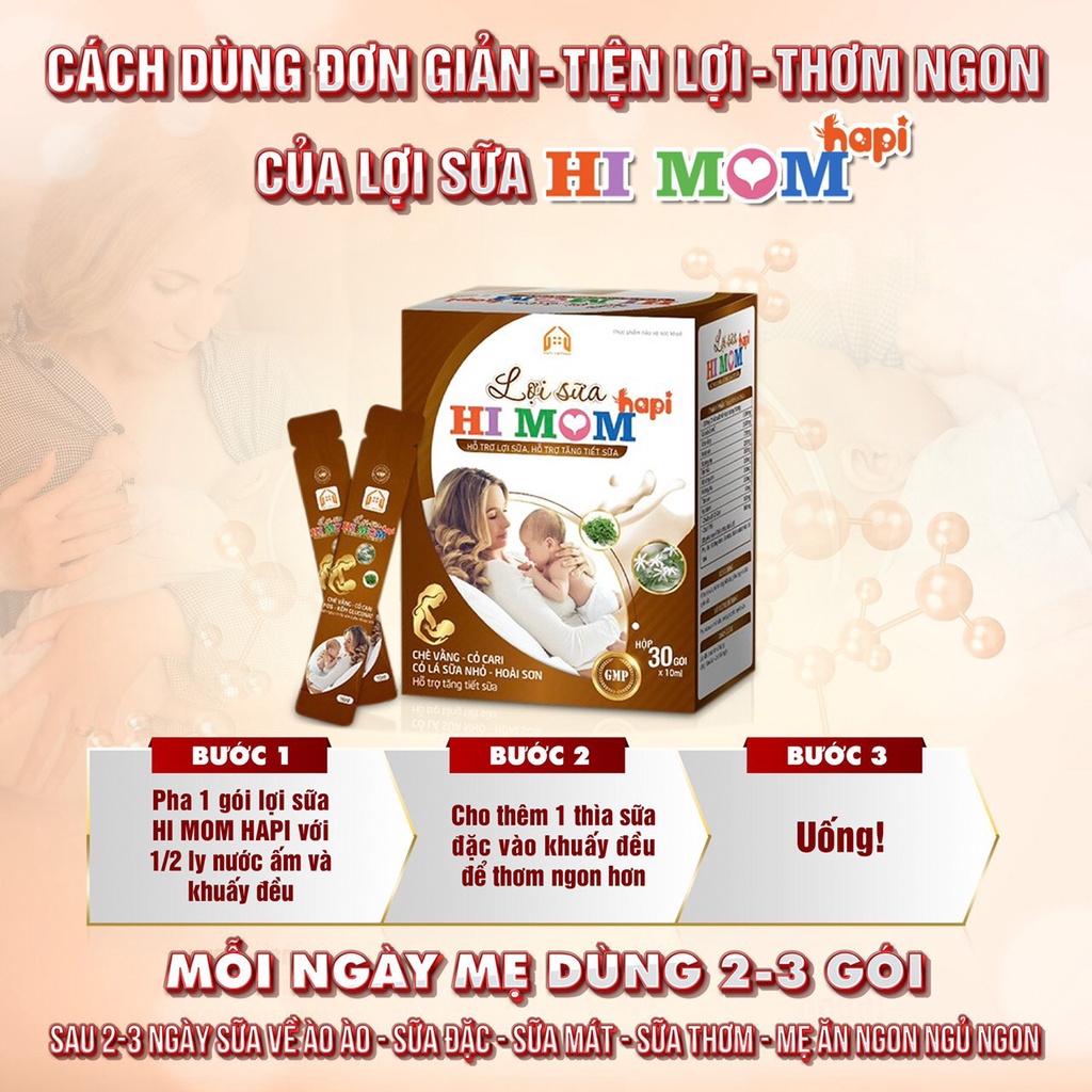 Lợi Sữa HI MOM - Ngũ Cốc Lợi Sữa Himom Giúp Gọi Sữa Về, Mát Sữa,Thông Tắc Tuyến Sữa - Hoàn Tiền Nếu Không Hiệu Quả