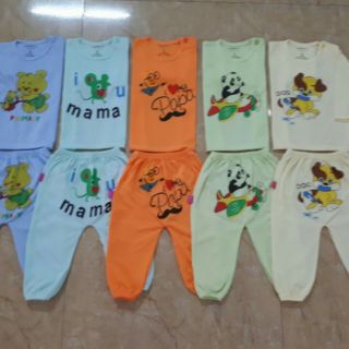 Set đồ bé trai 25b dài mama cotton