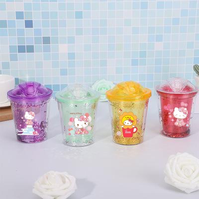 cốc 2 lớp kim tuyến kitty CNKI42 cốc giữ nhiệt ly 2 lớp cốc làm lạnh dễ thương 500ml
