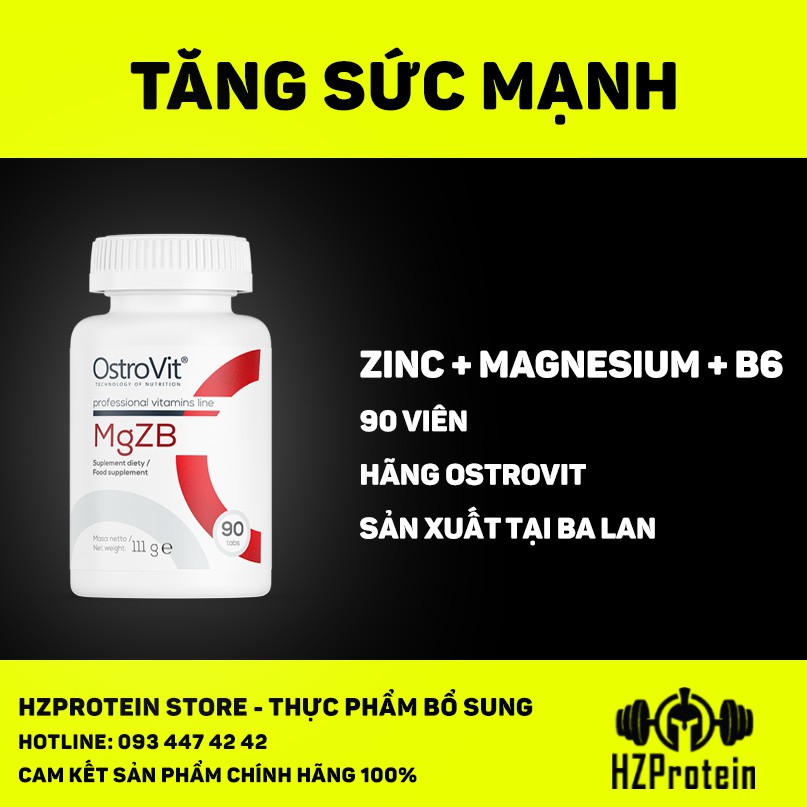 OSTRIVIT ZMA - BỔ SUNG VITAMIN GIÚP TĂNG CƯỜNG SỨC MẠNH ,TĂNG MIỄN DỊCH, TESTOSTERONE (90 VIÊN)