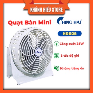 Quạt bàn chinghai hd606- 3 tốc độ gió, công suất 24w, chính hãng bảo hành 12 tháng
