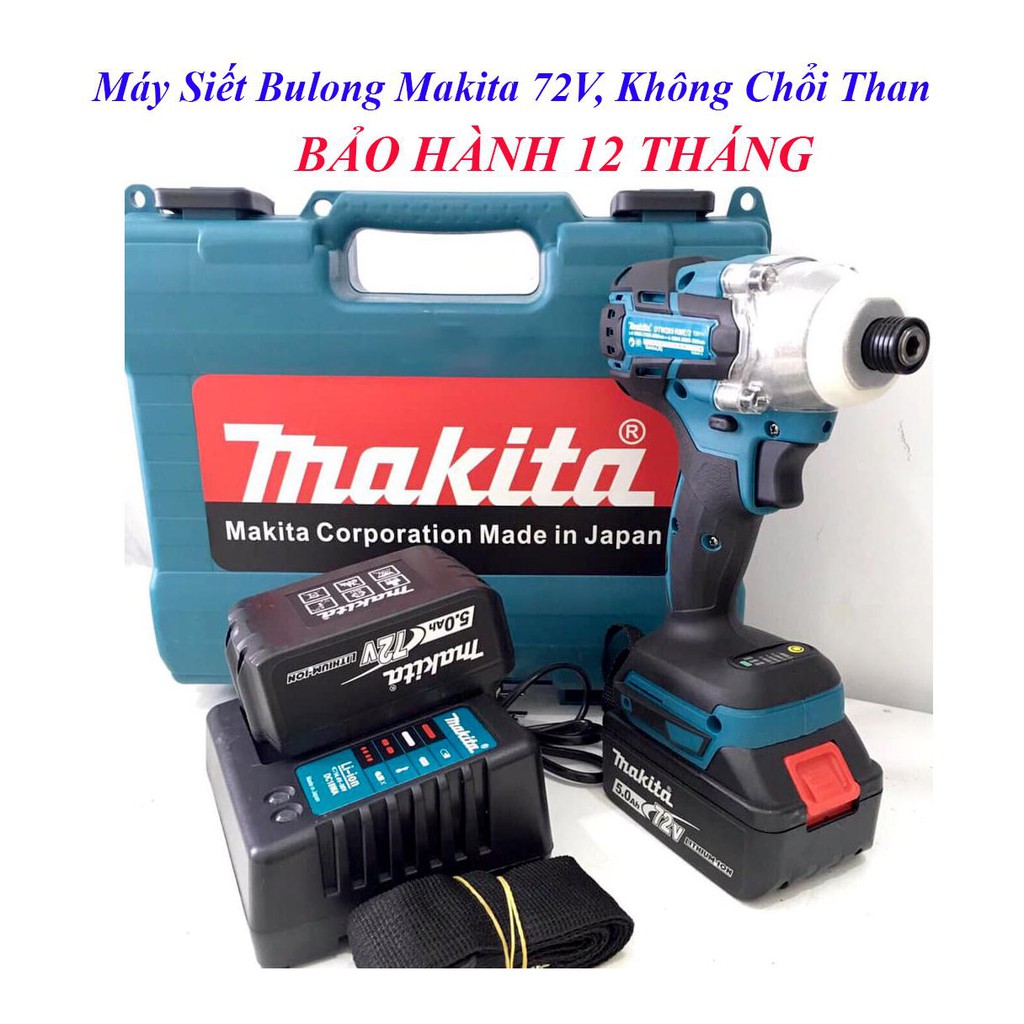 Máy Siết Bulong Không Chổi Than Makita Dùng Pin 72V Máy Vặn,Siết Mở Ốc Vít Makita Không Chổi Than Dùng Pin