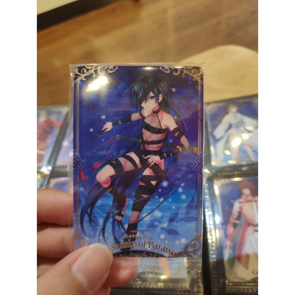 Thẻ bài sưu tầm bánh xốp Fate Grand Order FGO Assassin of paraiso - Tặng bọc bài nhựa bảo quản