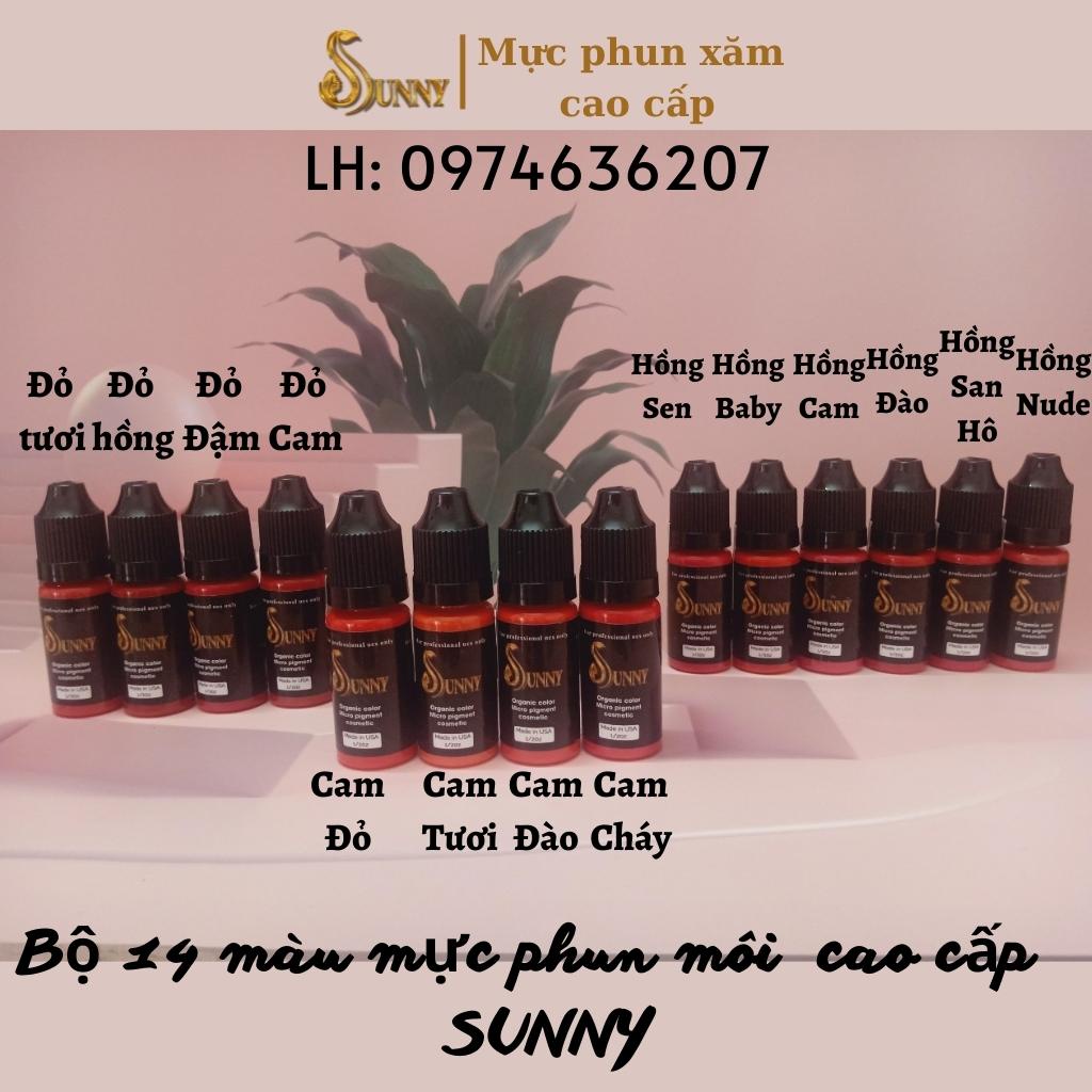 Mực phun xăm môi SUNNY siêu bám màu, mực phun xăm collagen 10ml