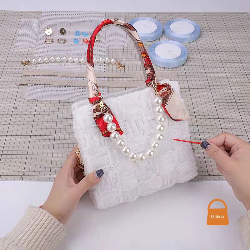 Túi Xách Handmade Tự Đan Ruy Băng-[Có video hướng dẫn]