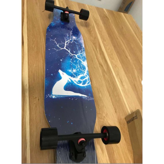 Ván Trượt LONGBOARD Cao Cấp , Ván Trượt Mặt Nhám Khung Hợp Kim Mặt Nhám Được Ép Từ Gỗ Phong 8 Lớp + Bánh PU Dẻo Cao Cấp