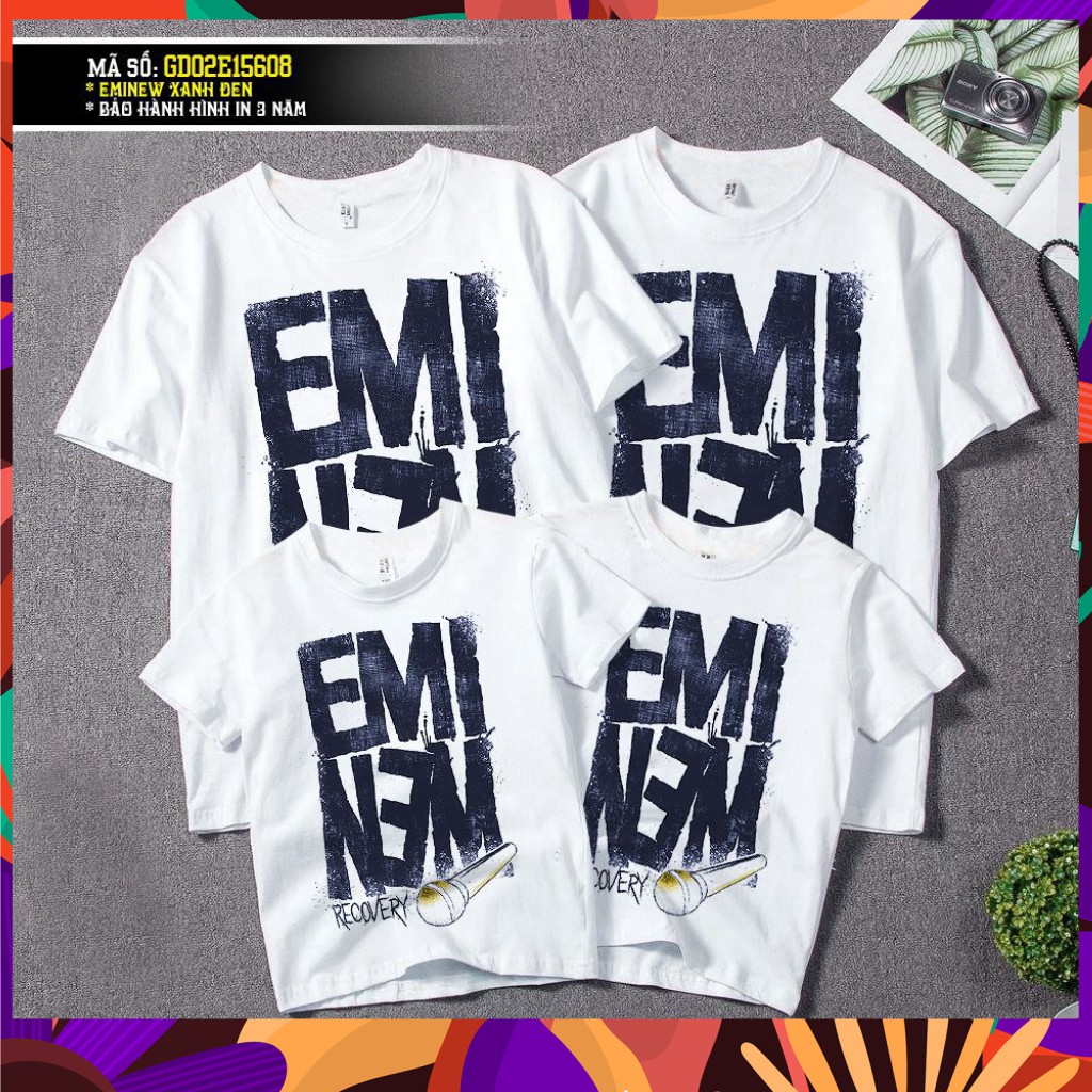 (Giá Sỉ) ➡️ Áo thun phông nam nữ trẻ em ✓EMINEM - Áo gia đình, áo nhóm cao cấp