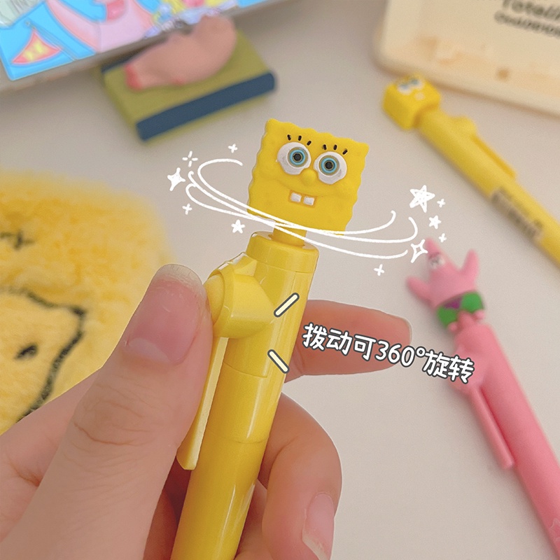 Bút Bi 0.5 Họa Tiết Hoạt Hình SpongeBob Dễ Thương Cho Bé
