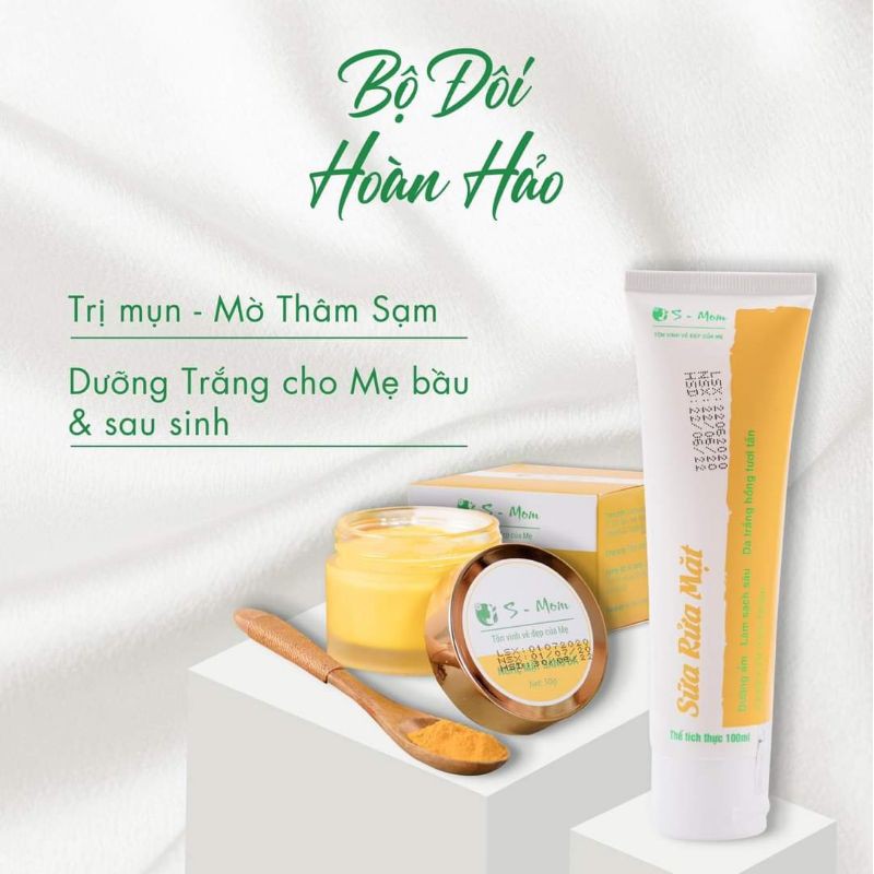 BỘ ĐÔI CHO DA MẶT MẸ BẦU VÀ SAU SINH HOÀN HẢO-DƯỠNG DA TRẮNG HỒNG MỊN MÀNG SẠCH MỤN THÂM NÁM TÀN NHANG HIỆU QUẢ