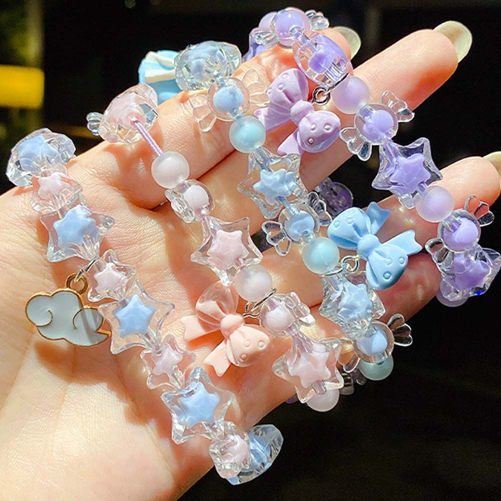 Vòng đeo tay đính hạt họa tiết hoạt hình thiết kế đáng yêu cỡ lớn cho nữ