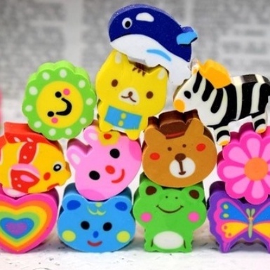 Set 10 tẩy bút chì hoạt hình hàng to đẹp DUASHOP