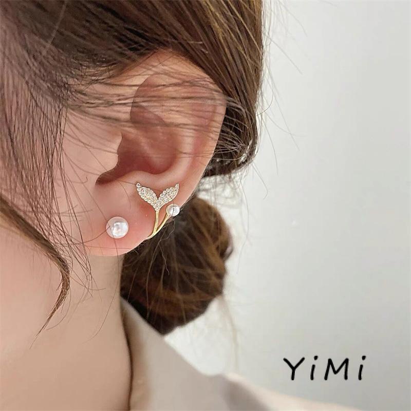 Hoa tai ngọc trai nàng tiên cá bạc 925 thời trang thanh lịch