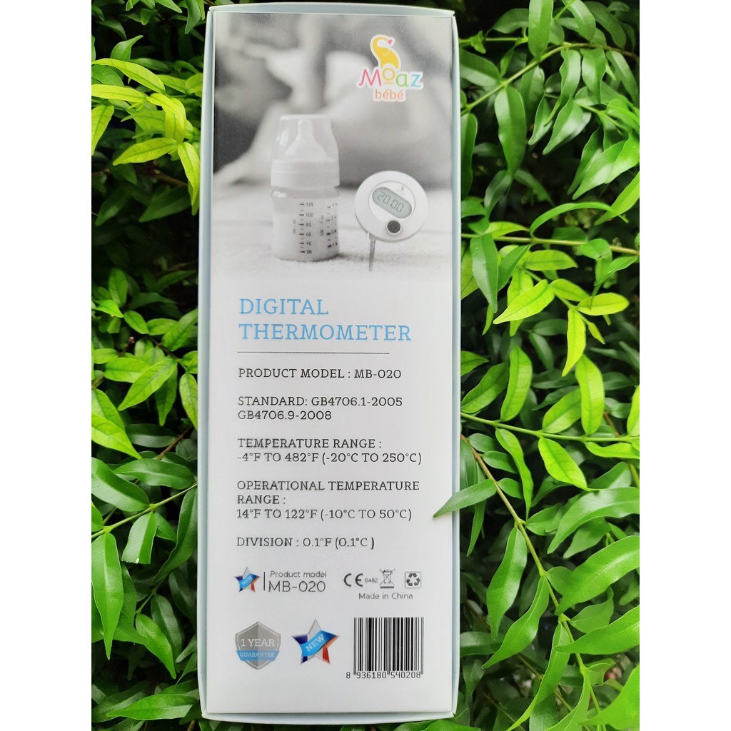 Nhiệt kế điện tử đo nhiệt độ sữa nhiệt độ nước Moaz Bebe MB020
