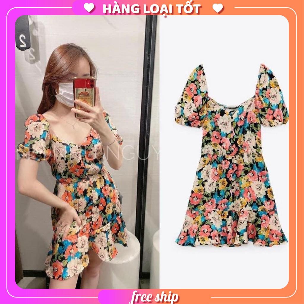 Váy hoa đuôi cá tay bồng MNG xinh xắn - V37