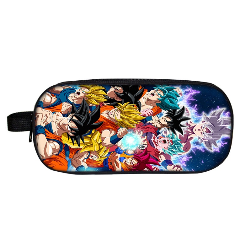 Túi Đựng Bút Hai Ngăn Sức Chứa Lớn In Hình Son Goku Hoạt Hình Hàng Mới Và Trung Học