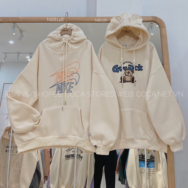 [N8230]🐻 Áo HOODIE nỉ bông mũ tai gấu GUUDUCK (Có sẵn/ảnh thật) | BigBuy360 - bigbuy360.vn