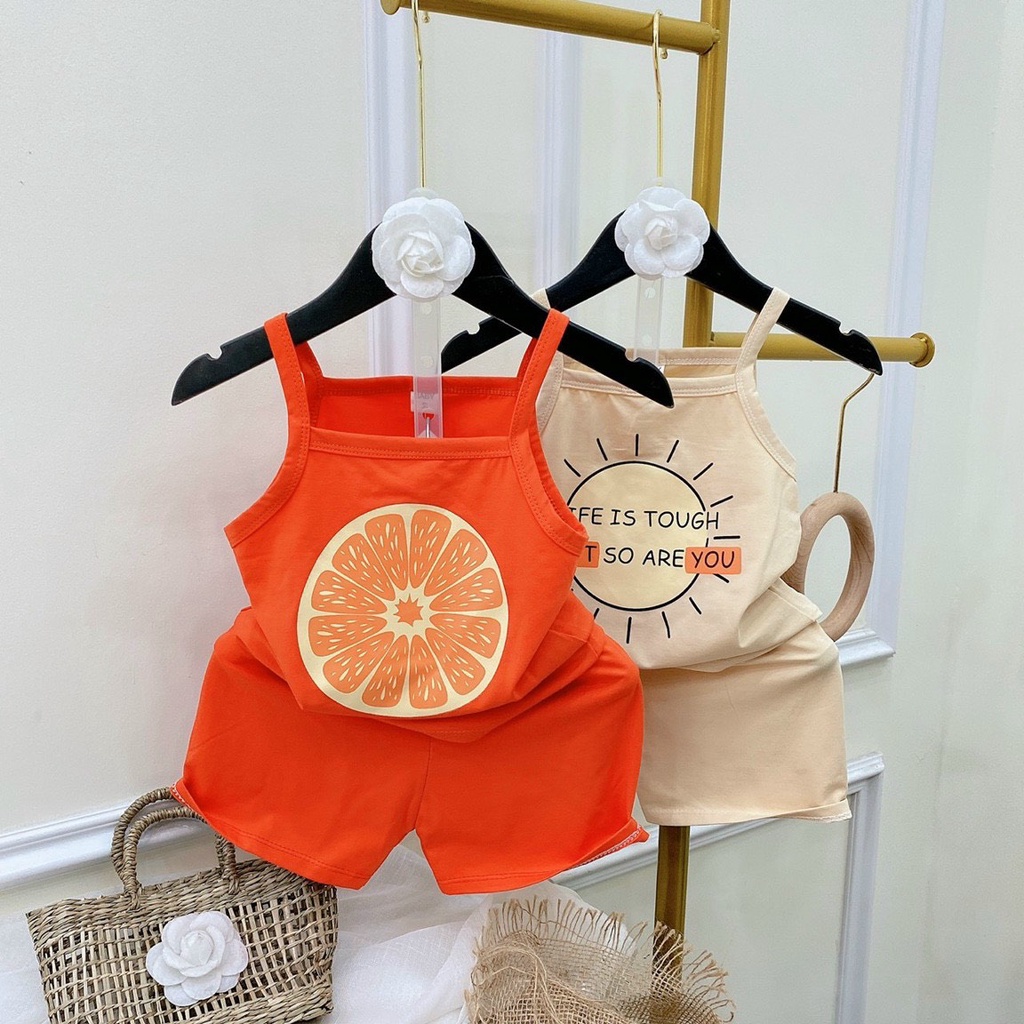 Quần Áo Trẻ Em 💖 Bộ 2 dây cho bé gái 💖 - Chất Cotton 4c  Siêu Mềm Mịn Mát