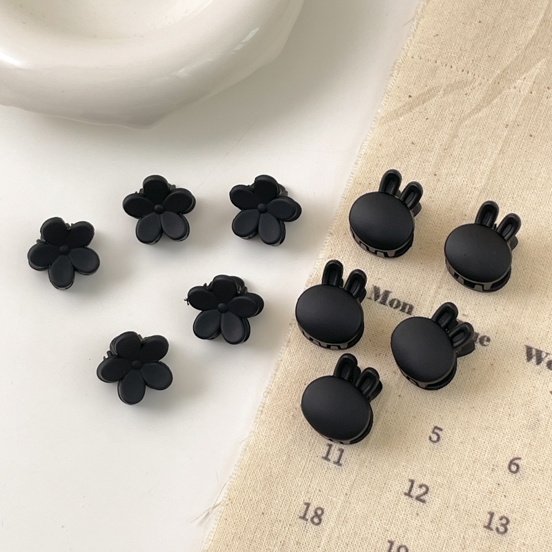 Set 10 Kẹp Tóc Mini Màu Đen Phong Cách Hàn Quốc Cho Nữ