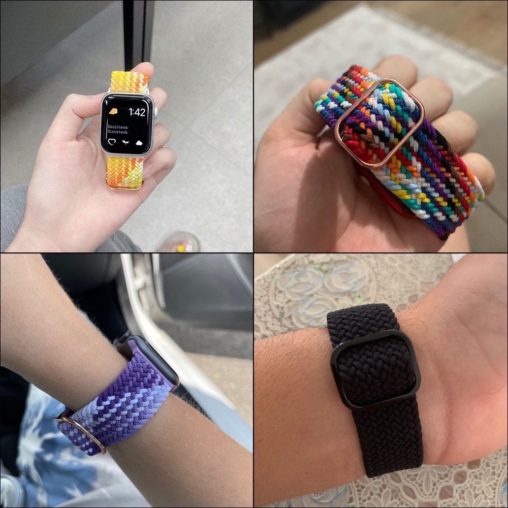 Dây Đeo Bằng Nylon Cho Đồng Hồ Thông Minh Apple watch 44mm 40mm 38mm 42mm iWatch series 7 se 6 5 4 3 45mm 41mm