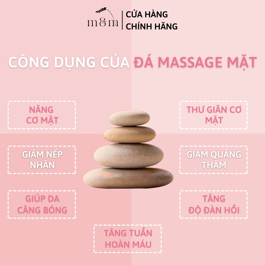 Đá Cuội Massage Mặt, Nâng Cơ, Giảm Nếp Nhăn, Săn Chắc Da, Giúp Da Căng Bóng, Mịn Màng