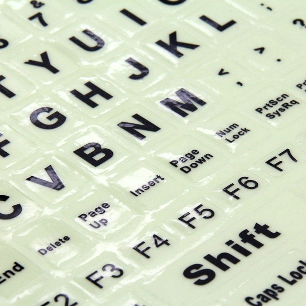 Nhãn dán bàn phím phong cách dạ quang độc đáo