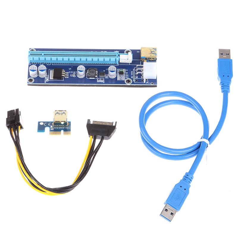 Dây Cáp Nguồn Pci-e 1x Sang 16x 60cm Usb 3.0 Pci-e Sata Sang 6pin