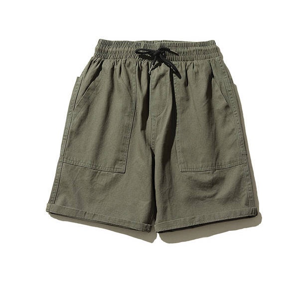 Yu Wenle Same Style Hong Kong Style Ins Workwear Shorts Men's Summer Japanese Simple Straight Casual Pants Loose Cropped Pants 3DGl