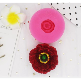 Khuôn silicon 4d làm rau câu hoa mẫu đơn nổi cánh mỏng MS91