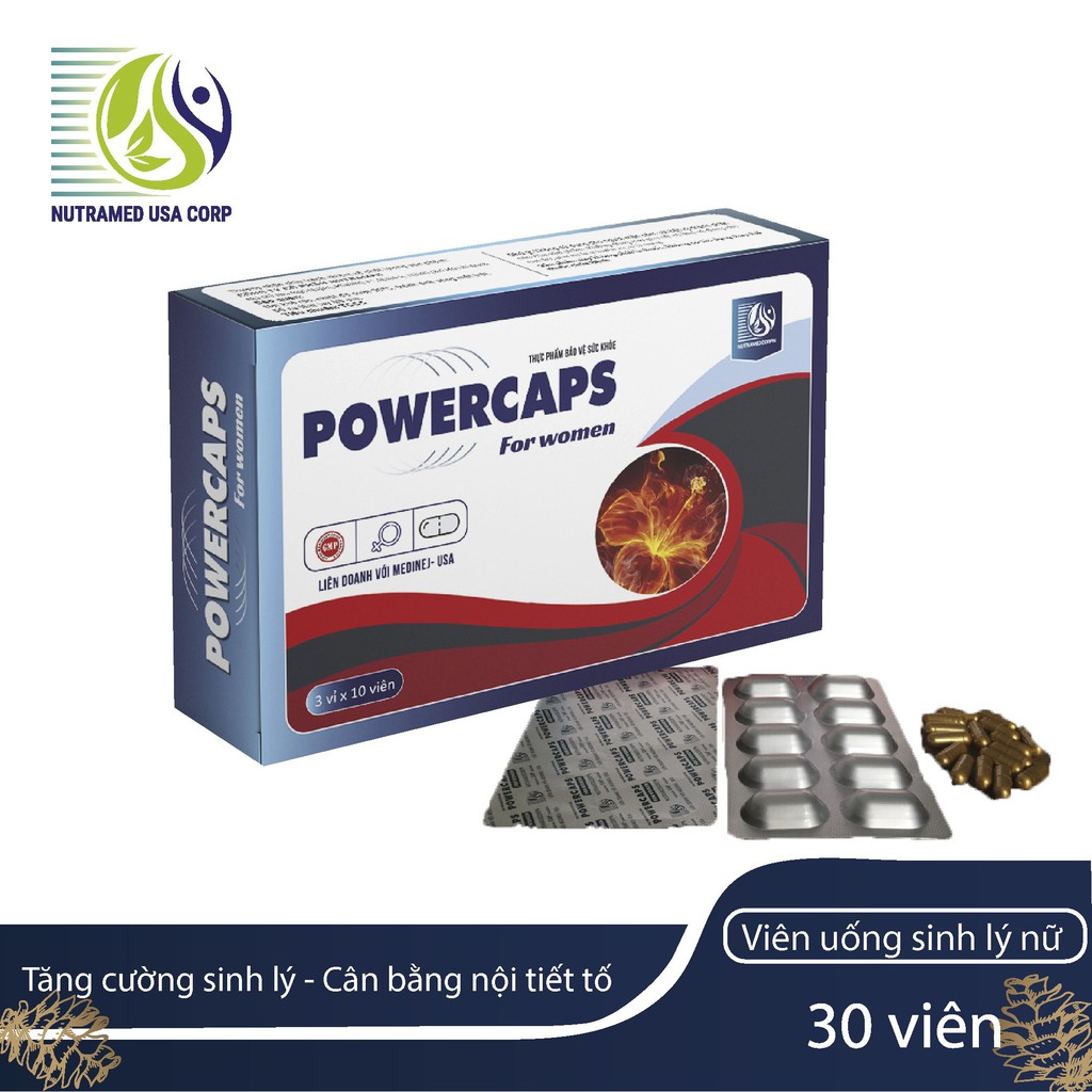 POWERCAPS for women - Giải pháp tăng cường sinh lý nữ, cân bằng nội tiết tố, giảm thiểu các triệu chứng tiền mãn kinh