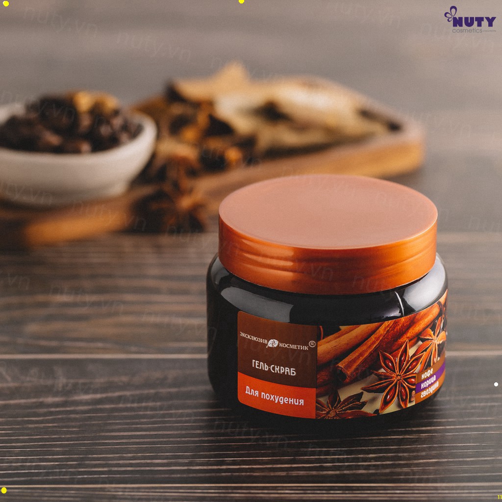 Tẩy da chết body Nga chiết xuất từ quế hồi, cà phê 350gr, kem tẩy tế bào da chết toàn thân MTE | BigBuy360 - bigbuy360.vn