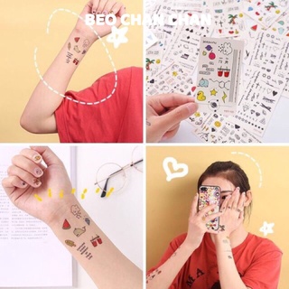 Hình Xăm Dán Mini Tatto Đi Biển, Đi Du Lịch Bộ Nhiều Mẫu Hình Cute, Anime Cao Cấp
