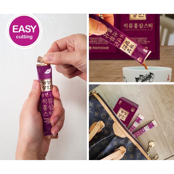 Hộp nước hồng sâm lựu đỏ Gaeseong Gangin Pomegranate Red Ginseng Stick