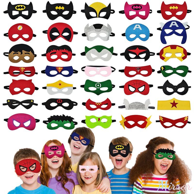 ♕Siêu Anh Hùng Mặt Nạ Batman Đội Trưởng Mỹ Ninja Rùa Halloween Tiệc Sinh Nhật