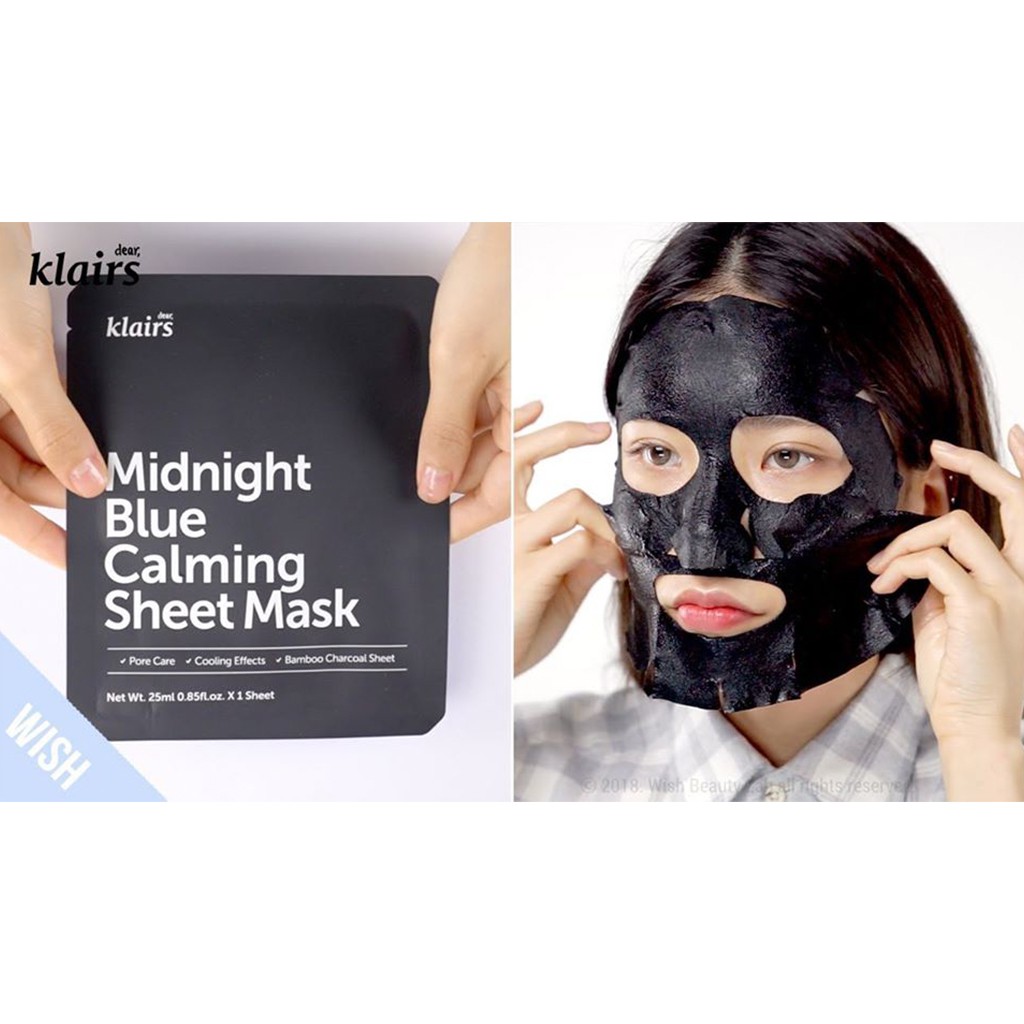 Mặt Nạ Da Dầu Klairs Midnight Blue Calming Sheet Mask 25ml